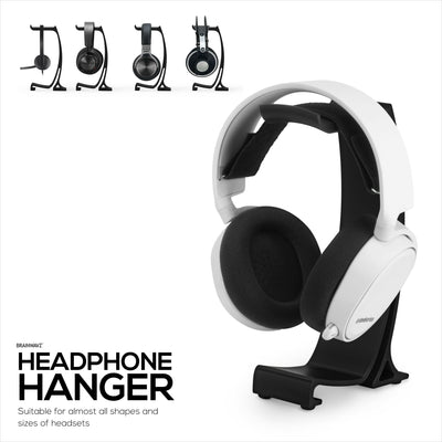 Desktop Headphone Stand - Curved Hanger with Non-Slip Base & Cable Management- Compatible with SteelSeries, Sennheiser, Razer, Bose, Sony & More