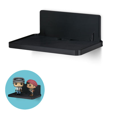Screwless Xtra-Wide Floating Shelf (200) w/ Cable Access for Cameras, Baby Monitors, Plants & More (172mm / 6.7” x 105mm / 4.1”)